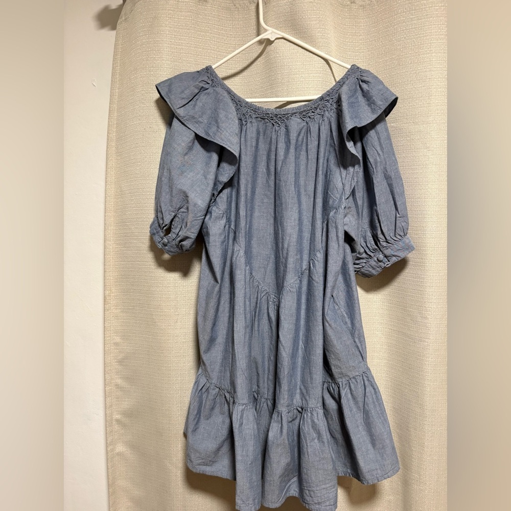 Free People Amelie Denim Mini Dress - Picture 3 of 8